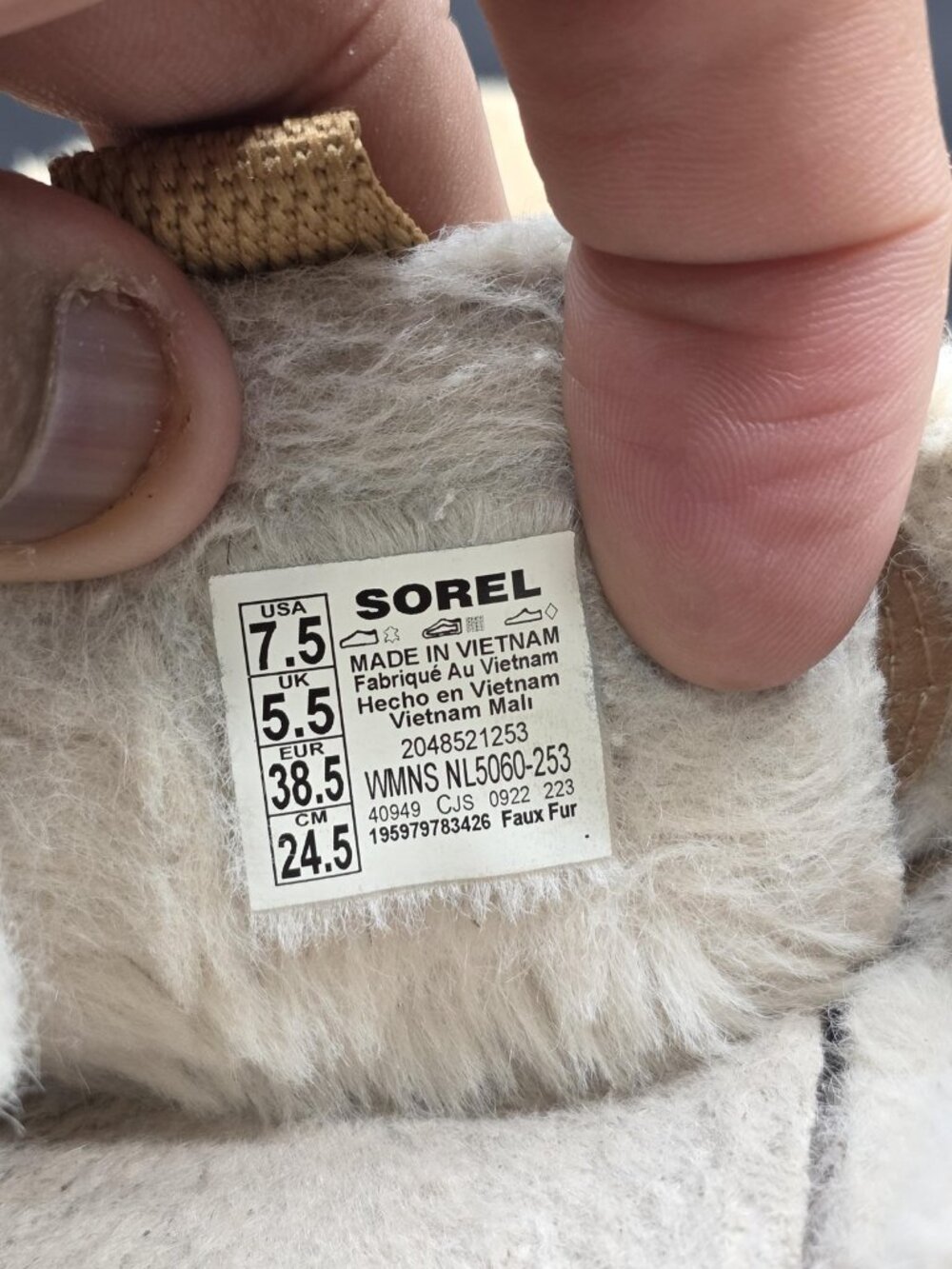 Sorel Slippers Shoes Womens Size 7.5 Beige Viibe Suede Faux Fur Mule House - Picture 7 of 12